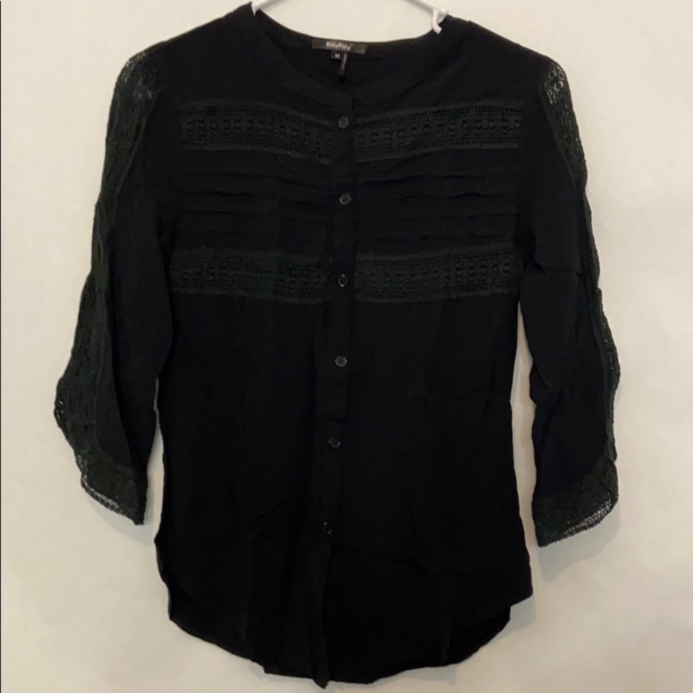 RolyPoly Black Button Shirt